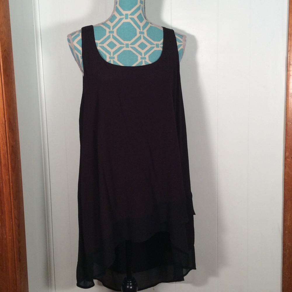 Torrid | black sleeveless sheer layered top